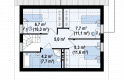 Projekt domu z poddaszem Z212 - rzut poddasza
