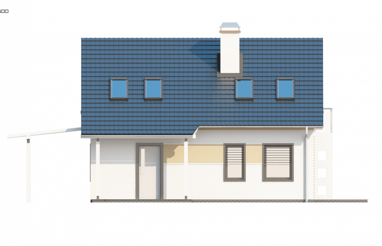 Projekt domu jednorodzinnego Z216 - elewacja 1