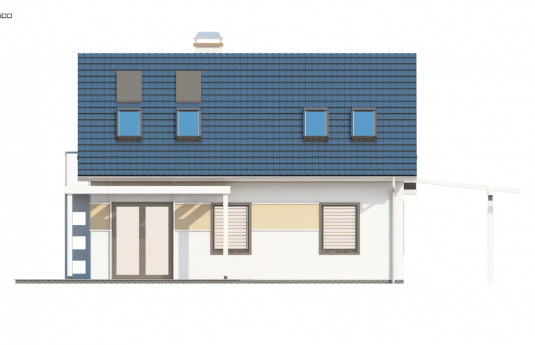 Projekt domu jednorodzinnego Z216 - elewacja 2