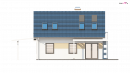 Elewacja projektu Z216 - 2 - wersja lustrzana