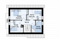 Projekt domu jednorodzinnego Z216 - rzut poddasza