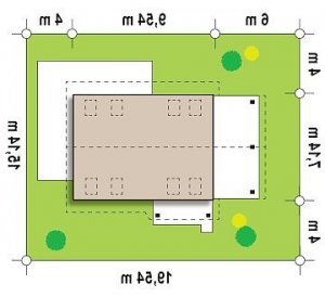 Usytuowanie budynku Z216 w wersji lustrzanej