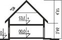 Projekt domu jednorodzinnego Aga II G1 - przekrój 1