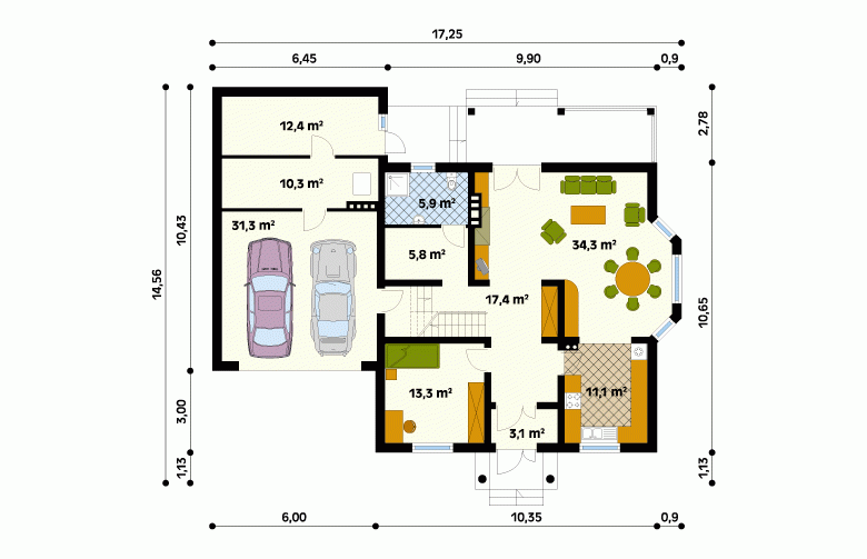 Projekt domu wielorodzinnego Modrzew 3 - 