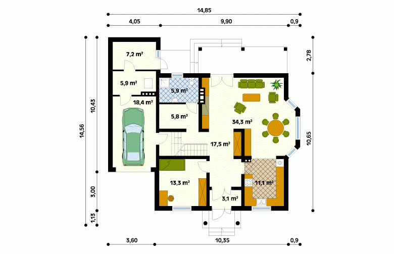 Projekt domu wielorodzinnego Modrzew 2 - 