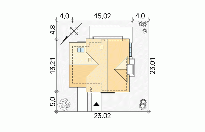 Projekt domu tradycyjnego Jaspis 5 - Usytuowanie