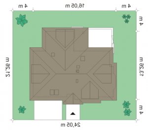 Usytuowanie budynku Jesion 2 (99) w wersji lustrzanej