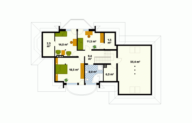 Projekt domu tradycyjnego Aria 3 - 