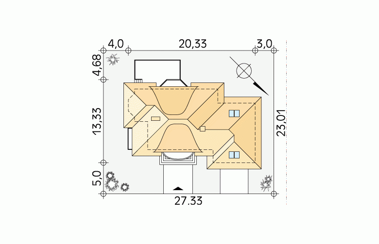 Projekt domu tradycyjnego Aria 3 - Usytuowanie