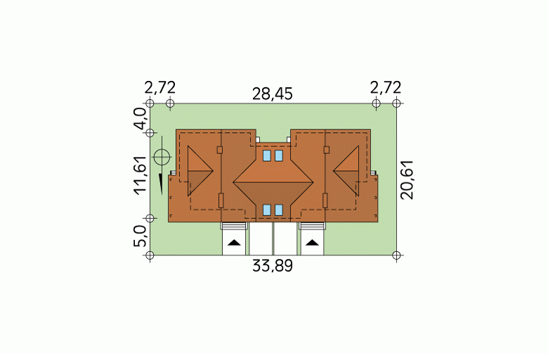 Projekt domu bliźniaczego Antrakt - Usytuowanie