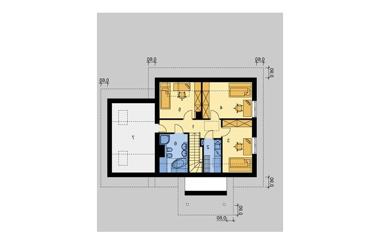 Projekt domu wolnostojącego LK&839 - poddasze