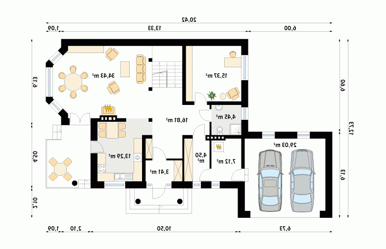 Projekt domu tradycyjnego Aria 4 - 