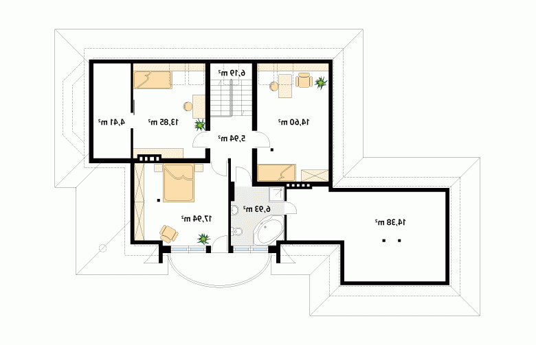 Projekt domu tradycyjnego Aria 4 - 