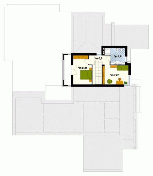 Rzut projektu Arkadia - wersja lustrzana