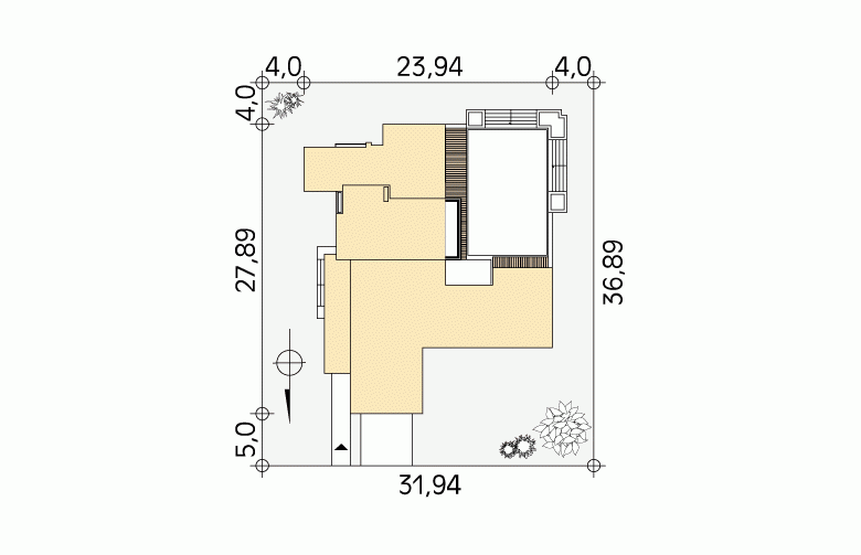 Projekt domu szkieletowego Arkadia - Usytuowanie