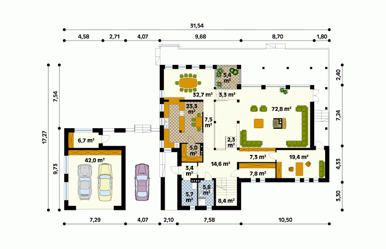 Projekt domu szkieletowego Atena - 