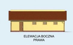 Elewacja projektu G125 garaż dwustanowiskowy z pomieszczeniem gospodarczym - 4