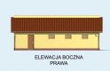 Projekt garażu G125 garaż dwustanowiskowy z pomieszczeniem gospodarczym - elewacja 4