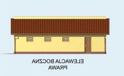 Elewacja projektu G125 garaż dwustanowiskowy z pomieszczeniem gospodarczym - 4 - wersja lustrzana