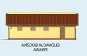 Projekt garażu G125 garaż dwustanowiskowy z pomieszczeniem gospodarczym - elewacja 4