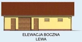 Elewacja projektu G126 garaż trzystanowiskowy z pomieszczeniem gospodarczym - 1