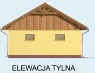 Elewacja projektu G126 garaż trzystanowiskowy z pomieszczeniem gospodarczym - 2