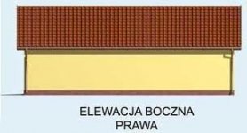 Elewacja projektu G126 garaż trzystanowiskowy z pomieszczeniem gospodarczym - 3