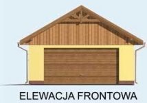 Elewacja projektu G126 garaż trzystanowiskowy z pomieszczeniem gospodarczym - 4