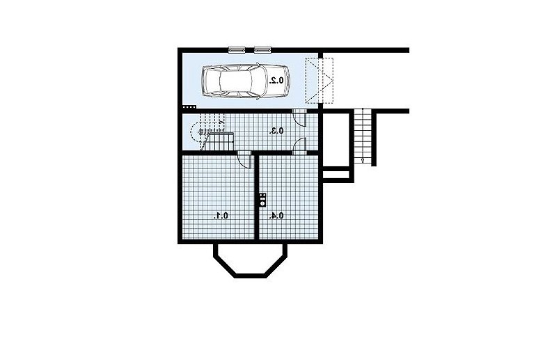 Projekt domu jednorodzinnego L-85 BAL - rzut piwnicy