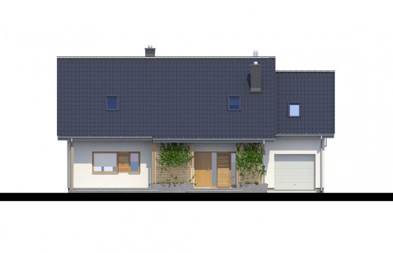 Projekt domu wolnostojącego TK12GL1 - elewacja 1
