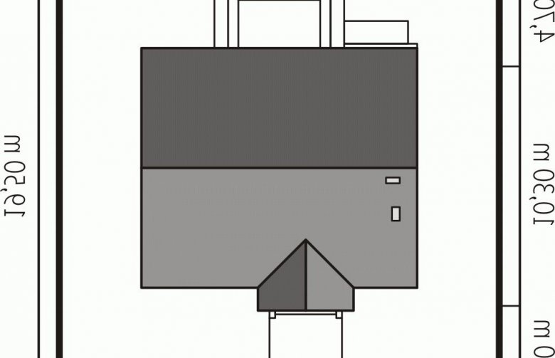 Projekt domu parterowego Joachim - Usytuowanie - wersja lustrzana