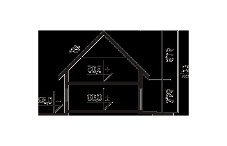 Projekt domu z poddaszem Jolka G1 - przekrój 1