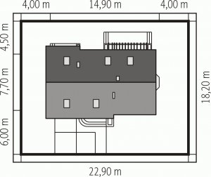 Usytuowanie budynku Ben II G1 (z piwnicą)