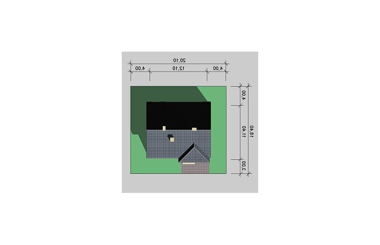 Projekt domu dwurodzinnego LK&48 - Usytuowanie - wersja lustrzana