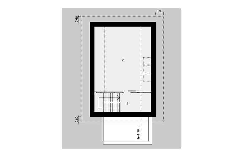 Projekt domu wolnostojącego G20 - poddasze