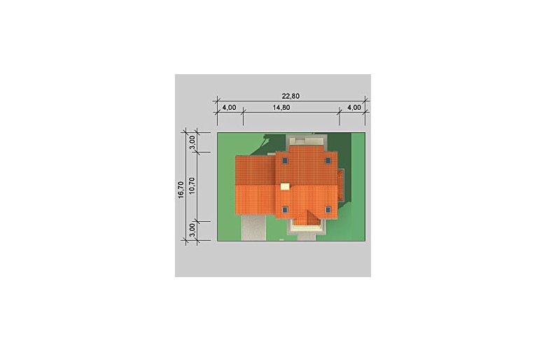 Projekt domu parterowego LK&55 - Usytuowanie