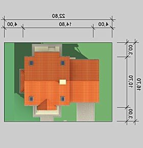 Usytuowanie budynku LK&55 w wersji lustrzanej