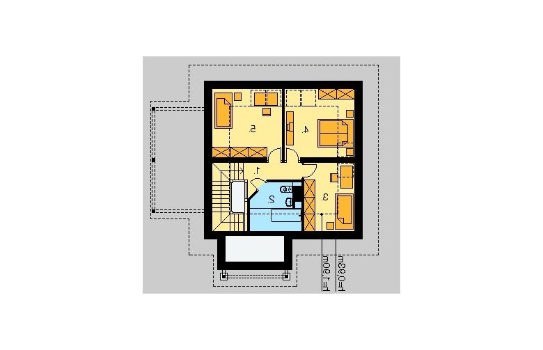 Projekt domu wolnostojącego LK&155 - poddasze