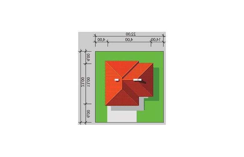 Projekt domu dwurodzinnego LK&179 - Usytuowanie - wersja lustrzana