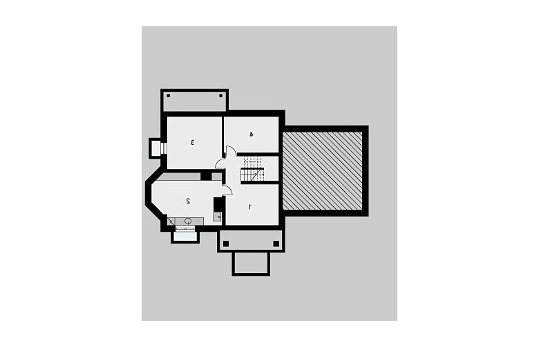 Projekt domu wolnostojącego LK&14 - piwnica