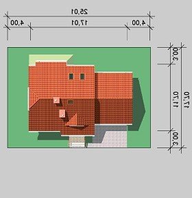 Usytuowanie budynku LK&14 w wersji lustrzanej