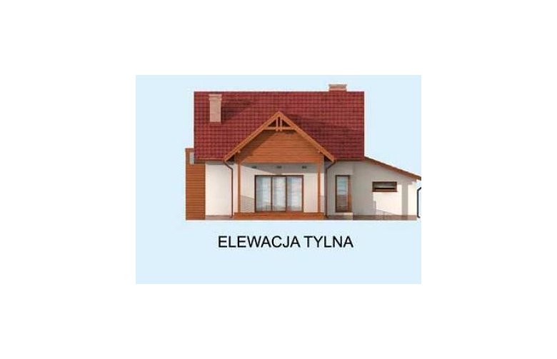 Projekt domu z poddaszem LUBEKA - elewacja 3