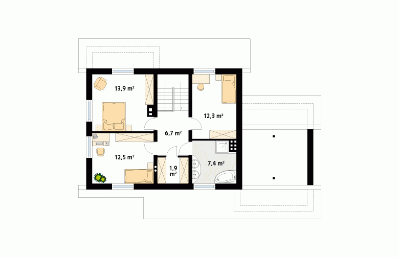 Projekt domu tradycyjnego Combo 3 - 