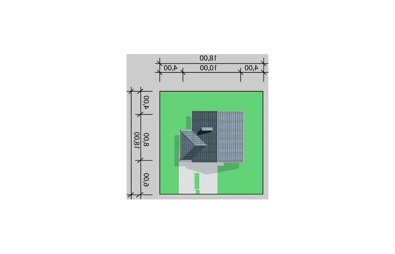 Projekt domu wolnostojącego LK&197 - Usytuowanie - wersja lustrzana