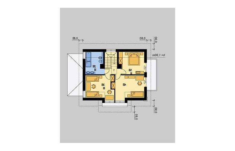 Projekt domu wolnostojącego LK&206 - poddasze