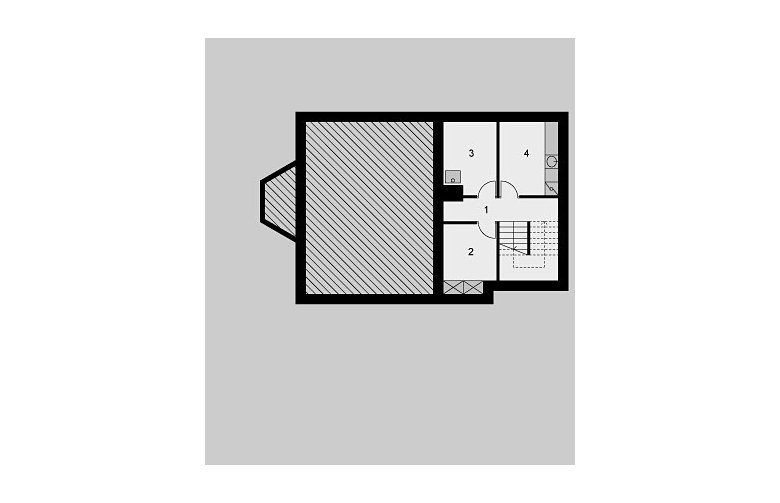 Projekt domu z poddaszem LK&235 - piwnica