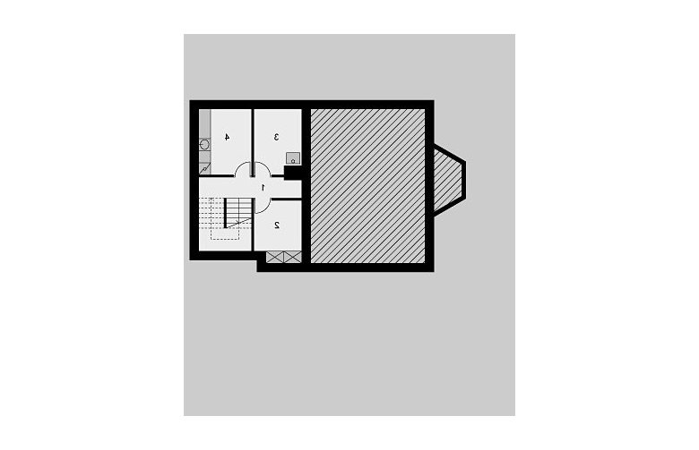 Projekt domu z poddaszem LK&235 - piwnica