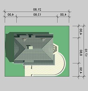 Usytuowanie budynku LK&235 w wersji lustrzanej