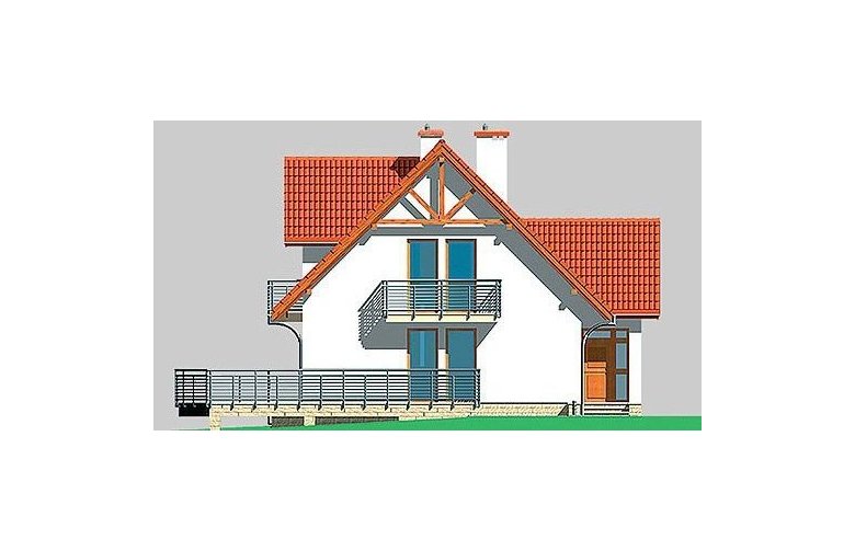 Projekt domu wolnostojącego LK&371 - elewacja 1
