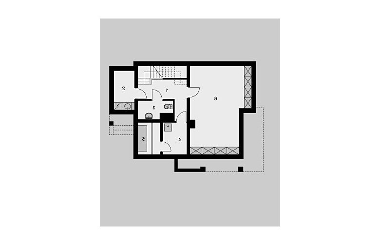 Projekt domu wolnostojącego LK&371 - piwnica